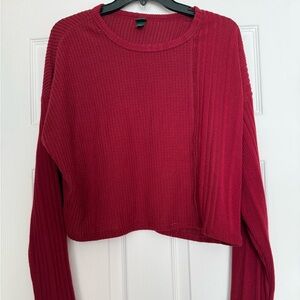 Wild Fable Burgundy Ribbed long sleeve
